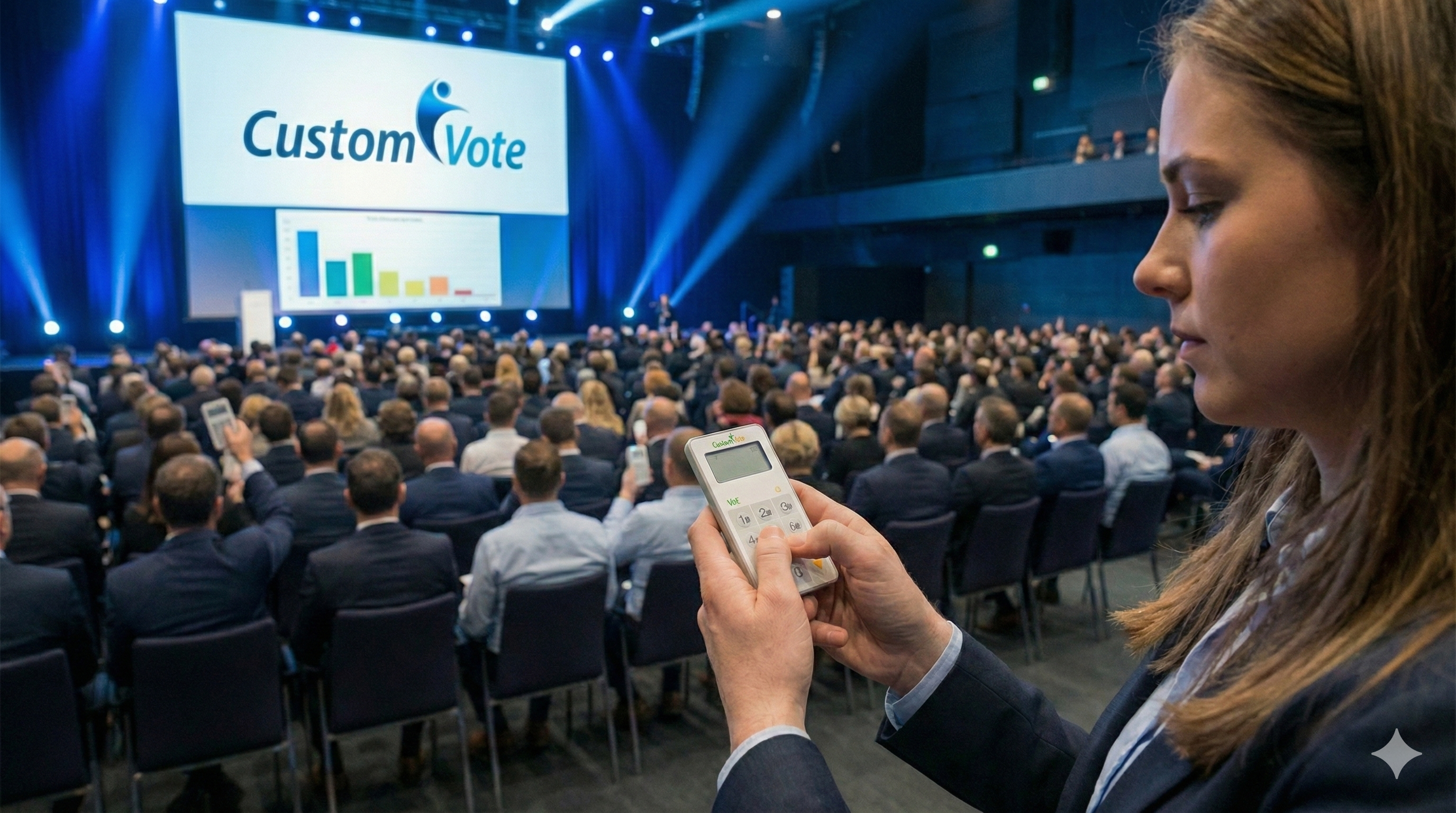 Mando de votación interactivo inalámbrico